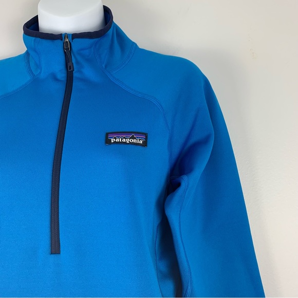 Patagonia Crosstrek Quarter Zip Pullover Blue Polartec Fleece Women’s Sz Medium - Picture 2 of 14